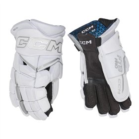 GLOVES CCM JETSPEED FT8 PRO WHITE SR