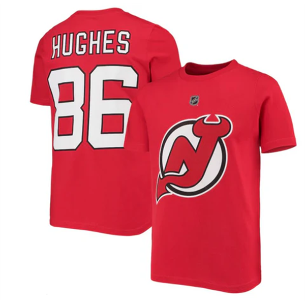 T-SHIRT NHL NEW JERSEY HUGUES JR